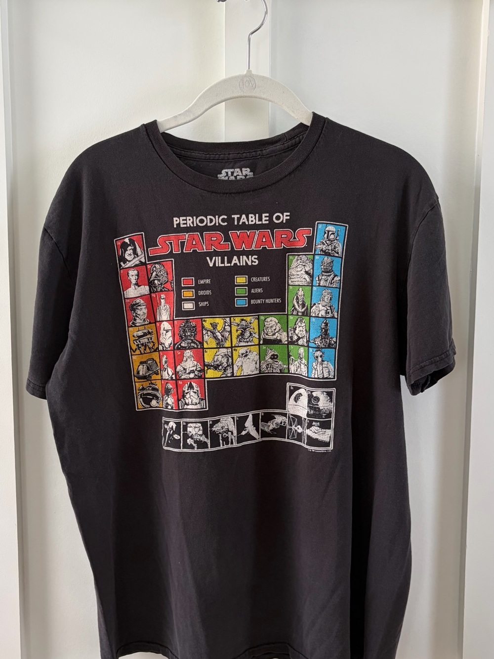 Star Wars Periodic Table of Villains T-Shirt | Men’s Large | Fifth Sun